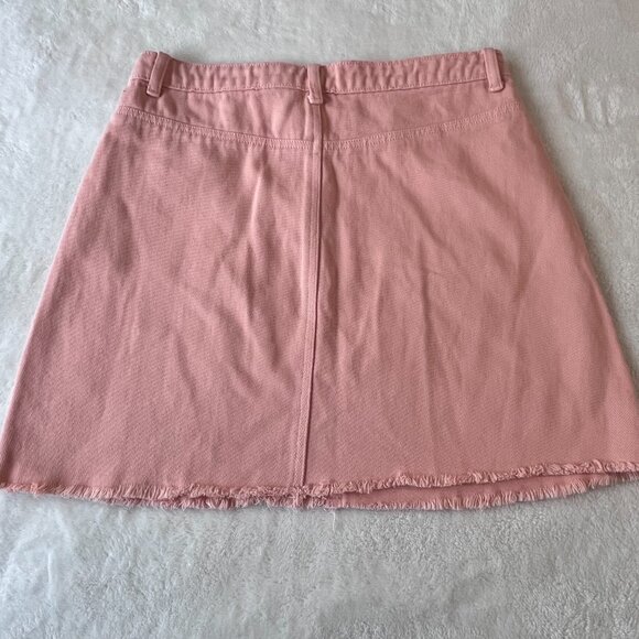 Sadie & Sage Pink Denim Raw Hem Skirt Size Medium - Picture 4 of 8
